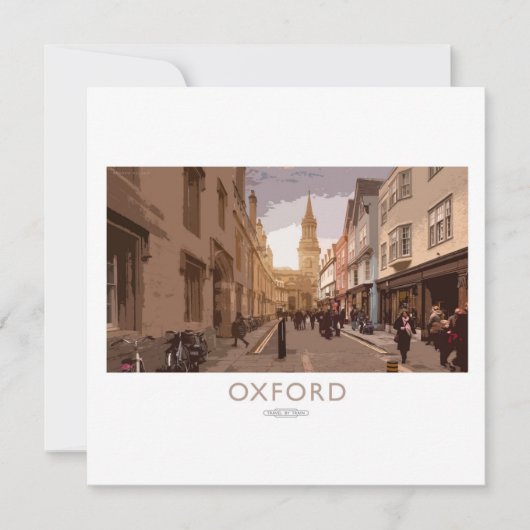 Oxford Railposter Feiertagskarte (Vorderseite)