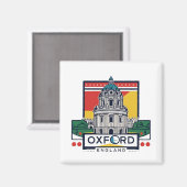 Oxford Sehenswürdigkeit Magnet (Vorderseite/Rückseite)
