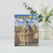 Oxford Skyline Radcliffkamera Retro Personalisiert Postkarte (Stehend Vorderseite)