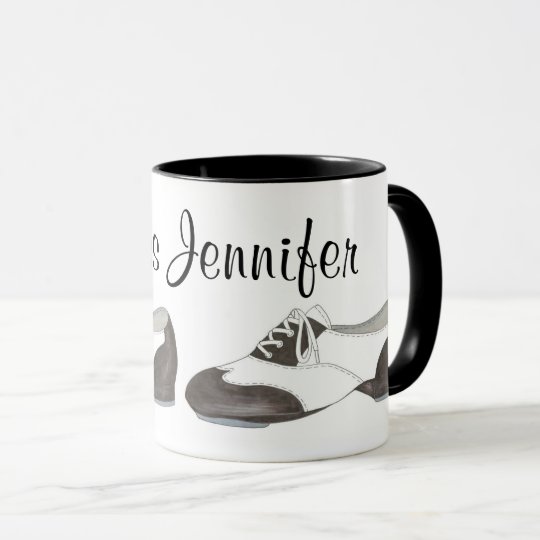 Oxford stechen Schuh-Tanz-Lehrer-personalisierten Tasse