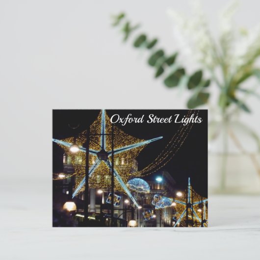 Oxford Street Christmas Lights, London, UK 2 Postkarte (Stehend Vorderseite)