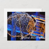 Oxford Street Christmas Lights, London, Vereinigte Postkarte (Vorne/Hinten)