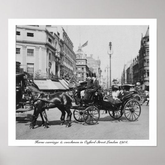 Oxford Street London 1904, England, Großbritannien Poster (Vorne)