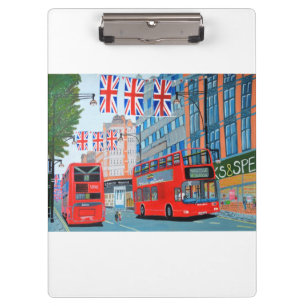Oxford Street - Queen Dimond Jubilee Clipboard Klemmbrett