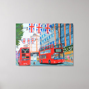 Oxford Street - Queen's Diamond Jubilee Leinwand A