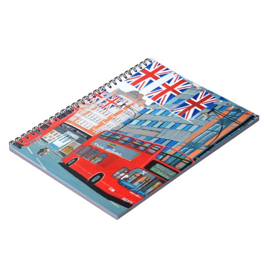 Oxford Street - Queen's Diamond Jubilee Notizblock (Linke Seite)