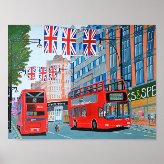 Oxford Street Queen's Diamond Jubilee Poster (Vorne)