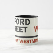 Oxford Street Schild Tasse (Zentrum)