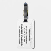 Oxford Tapdance Dance Shoe - Schwarzweiß-Stich Gepäckanhänger (Rückseite vertikal)