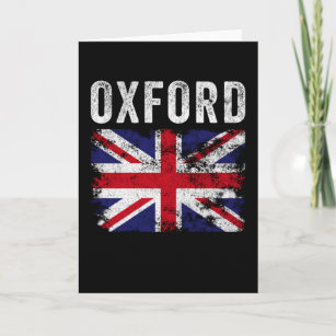 Oxford UK Flag England Souvenir Karte