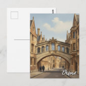 Oxford University Bridge of Sighs England Travel Postkarte (Vorne/Hinten)