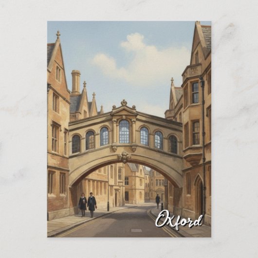 Oxford University Bridge of Sighs England Travel Postkarte (Vorderseite)