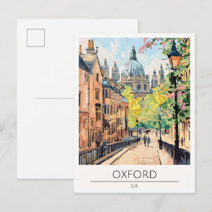 Oxford Vereinigtes Königreich Kunst Illustration R Postkarte