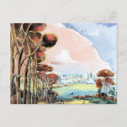 Oxford Während des Westens, Gemälde von Paul Nash Postkarte (Vorderseite)