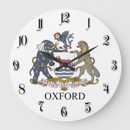 Oxford-Wappen Große Wanduhr (Vorderseite)
