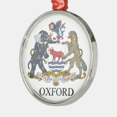 Oxford-Wappen Silbernes Ornament (Links)