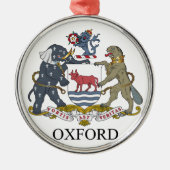 Oxford-Wappen Silbernes Ornament (Vorne)