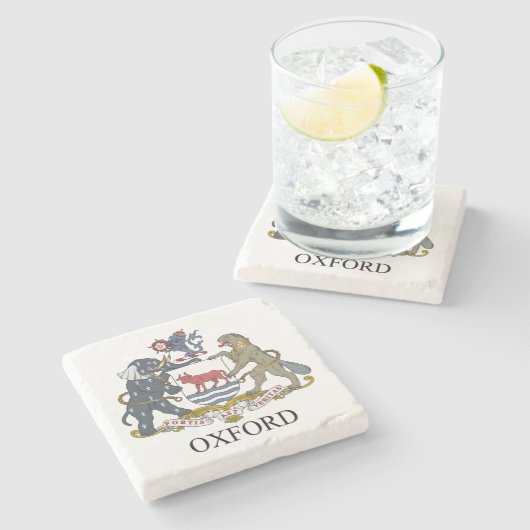 Oxford-Wappen Steinuntersetzer (Seitenansicht)