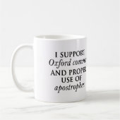 Oxfordkomma-und -apostroph-Tasse Kaffeetasse (Links)