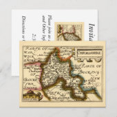 Oxfordshire Landkreis England Alte antike Karte (Vorne/Hinten)