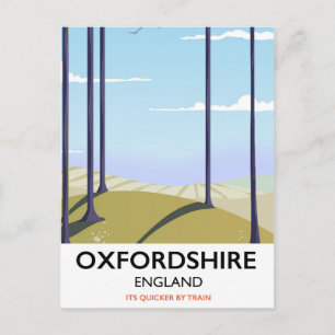 Oxfordshire Vintages Reiseplakat Postkarte