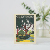Oxhey Woods Vintage Poster 1915 Postkarte (Stehend Vorderseite)