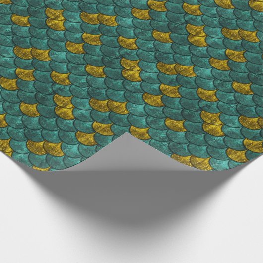 Oxide Metallic: Fischskalen Textur Geschenkpapier (Ecke)