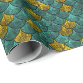 Oxide Metallic: Fischskalen Textur Geschenkpapier (Rolleneckpunkt)