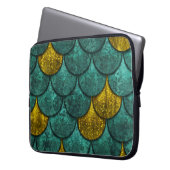 Oxide Metallic: Fischskalen Textur Laptopschutzhülle (Vorderseite Links)