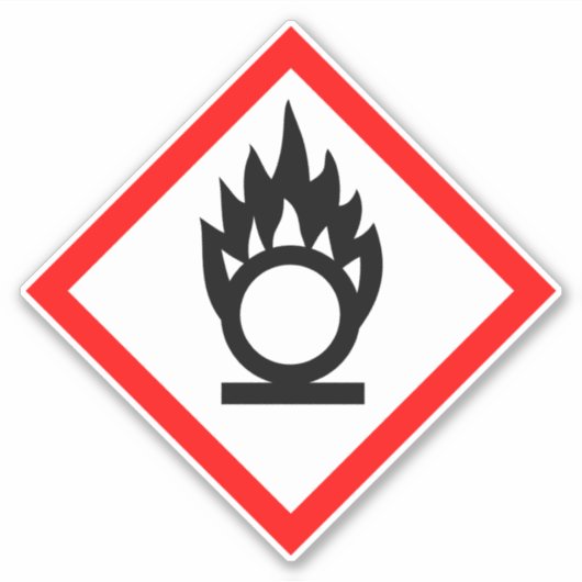 Oxidierender COSHH Aufkleber (Vorderseite)