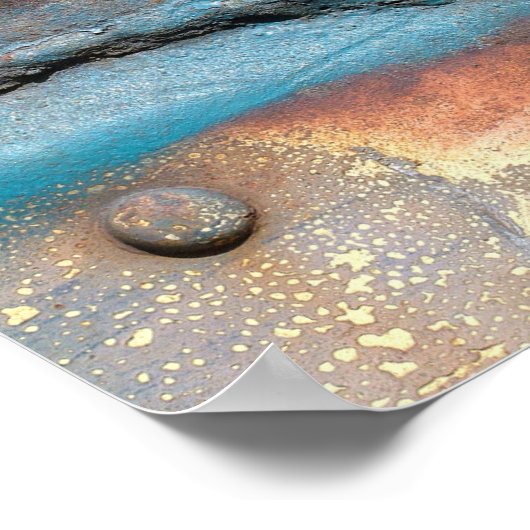 Oxidierte Metallpost Poster (Ecke)