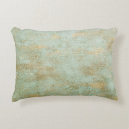 Oxidiertes Kupfer und Grüne Textur Dekokissen