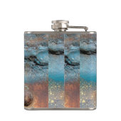 Oxidiertes Metall Flachmann (Rückseite)