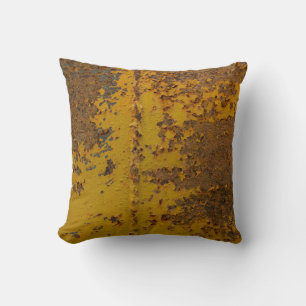 Oxidiertes Metall: Grunge-Rost-Textur Kissen