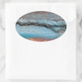 Oxidiertes Metall Ovaler Aufkleber (Tasche)