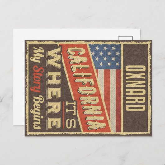 Oxnard California Postkarte (Vorne/Hinten)