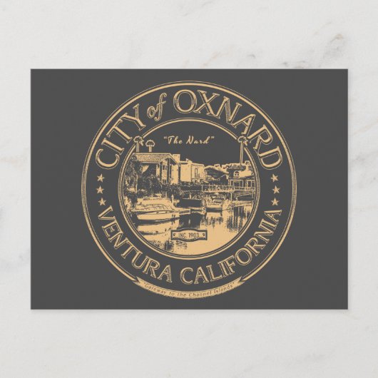 OXNARD KALIFORNIEN - HAFEN DER KANALINSELN POSTKARTE (Vorderseite)
