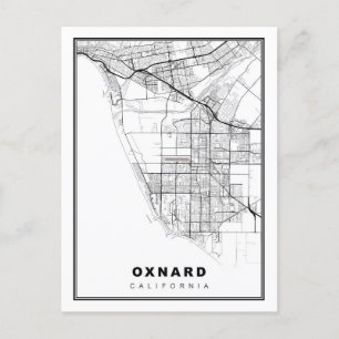 Oxnard Map Postkarte