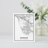 Oxnard Map Postkarte (Stehend Vorderseite)
