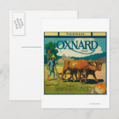 Oxnard Orange LabelOxnard, CA Postkarte (Vorne/Hinten)