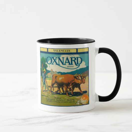 Oxnard Orange LabelOxnard, CA Tasse (Rechts)