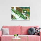 Oxone Falls and Spring ViewShasta Springs, CA Leinwanddruck (Insitu (Wohnzimmer))