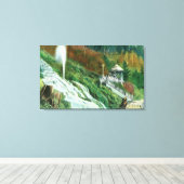 Oxone Falls and Spring ViewShasta Springs, CA Leinwanddruck (Insitu (Holzboden))