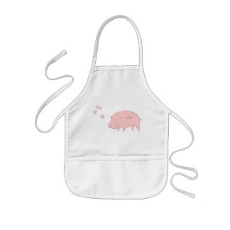OXOX rosa Piggy Gekritzel-Kunst-Schürze Kinderschürze