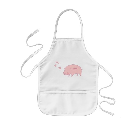 OXOX rosa Piggy Gekritzel-Kunst-Schürze Kinderschürze (Vorne)