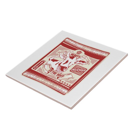 Oxtail Suppe Pop Art Fliese (Seite)