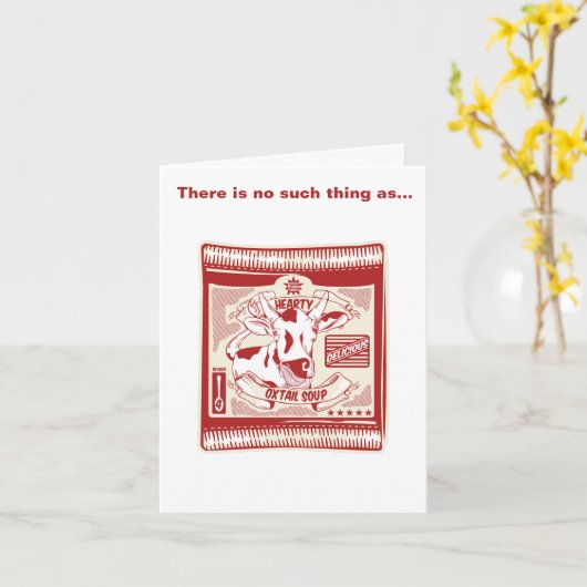 Oxtail Suppe Pop Art Karte (Gelbe Blume)