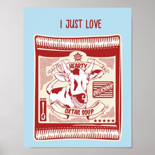 Oxtail Suppe Pop Art Poster (Vorne)