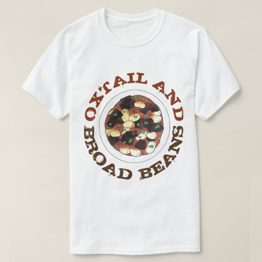 Oxtail und Broad Beans Stew jamaikanische Lebensmi T-Shirt (Design vorne)