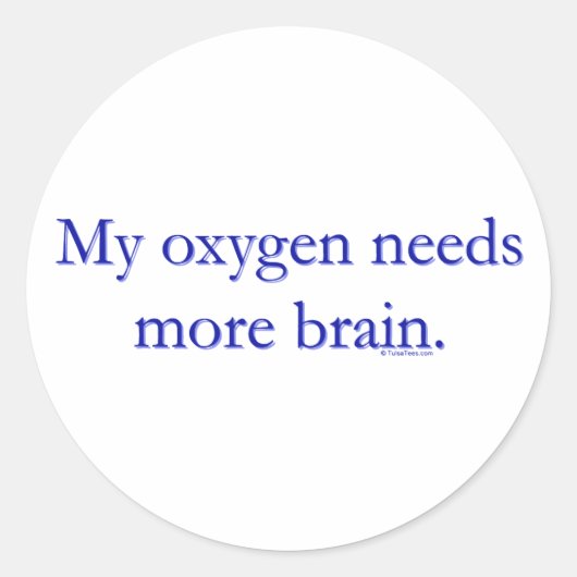 Oxy Brain Runder Aufkleber (Vorderseite)